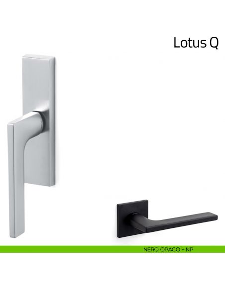 Maniglia per finestra cremonese Lotus Q Olivari nero opaco