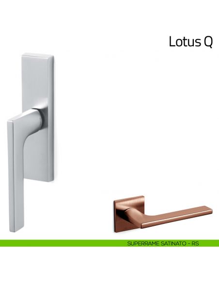 Maniglia per finestra cremonese Lotus Q Olivari superrame satinato