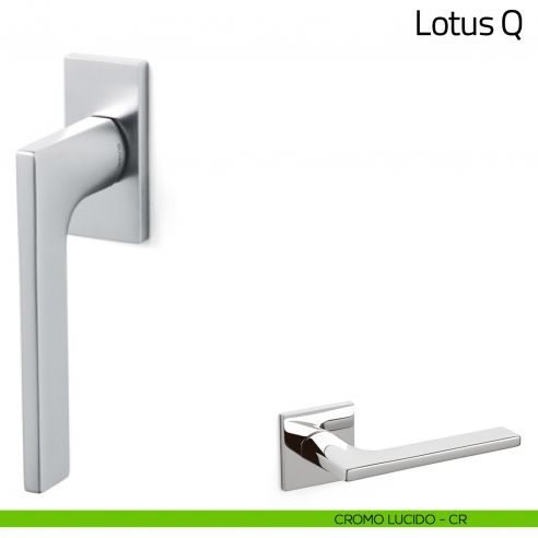 Maniglia per finestra martellina DK Lotus Q Olivari bassa cromo lucido