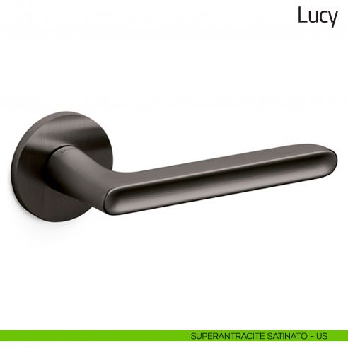 Maniglia per porta Lucy Olivari bassa superantracite satinato