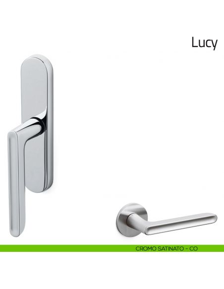 Maniglia per finestra cremonese Lucy Olivari cromo satinato