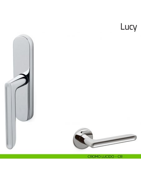 Maniglia per finestra cremonese Lucy Olivari cromo lucido