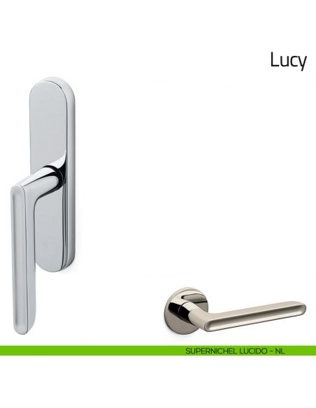 Maniglia per finestra cremonese Lucy Olivari supernichel lucido