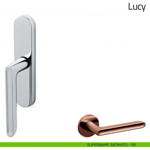 Maniglia per finestra cremonese Lucy Olivari superrame satinato