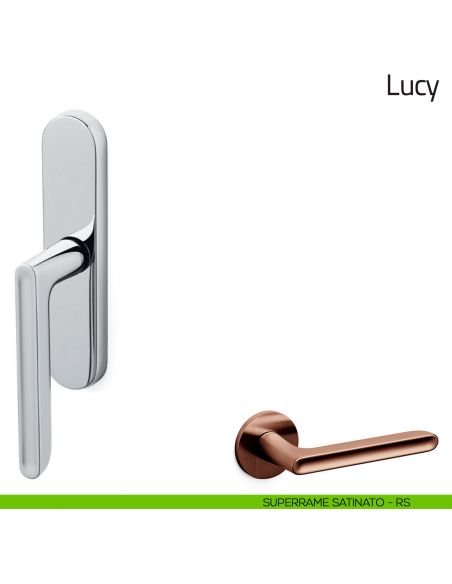 Maniglia per finestra cremonese Lucy Olivari superrame satinato