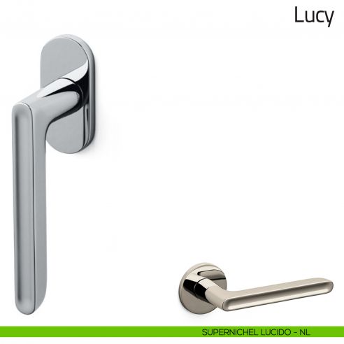 Maniglia per finestra martellina DK Lucy Olivari bassa supernichel lucido
