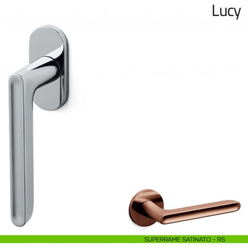 Maniglia per finestra martellina DK Lucy Olivari bassa superrame satinato