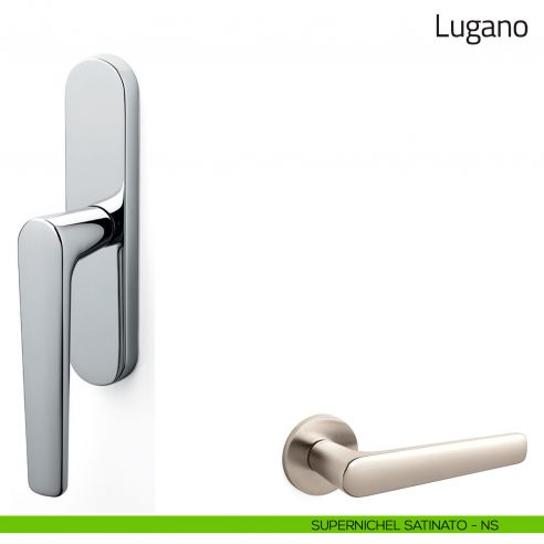 Maniglia per finestra cremonese Lugano Olivari supernichel satinato