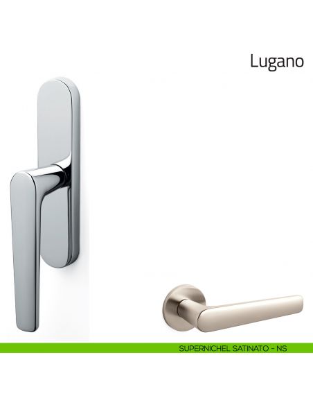 Maniglia per finestra cremonese Lugano Olivari supernichel satinato