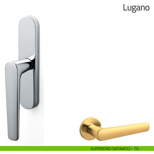 Maniglia per finestra cremonese Lugano Olivari superoro satinato