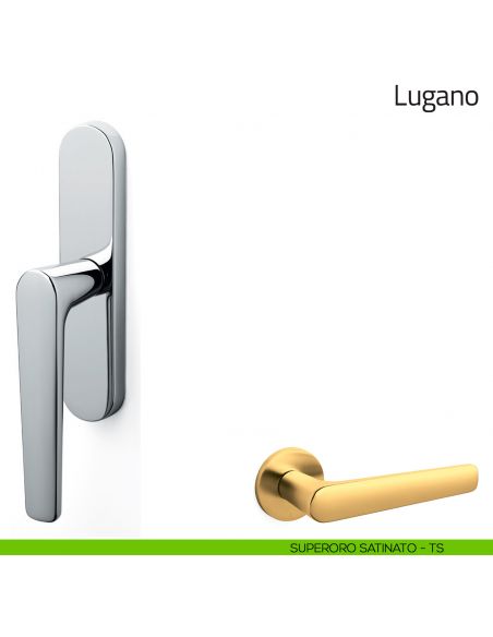 Maniglia per finestra cremonese Lugano Olivari superoro satinato