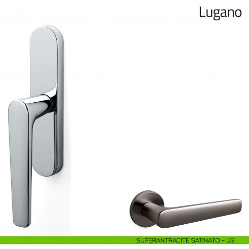 Maniglia per finestra cremonese Lugano Olivari superantracite satinato