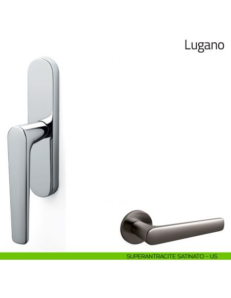 Maniglia per finestra cremonese Lugano Olivari superantracite satinato