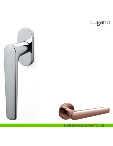 Maniglia per finestra martellina DK Lugano Olivari superbronzo satinato