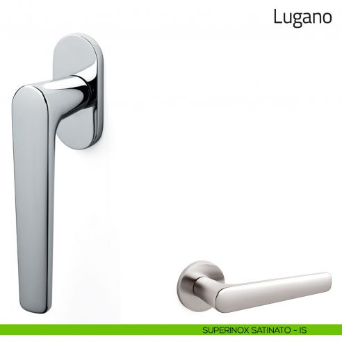 Maniglia per finestra martellina DK Lugano Olivari superinox satinato
