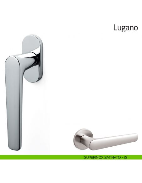 Maniglia per finestra martellina DK Lugano Olivari superinox satinato