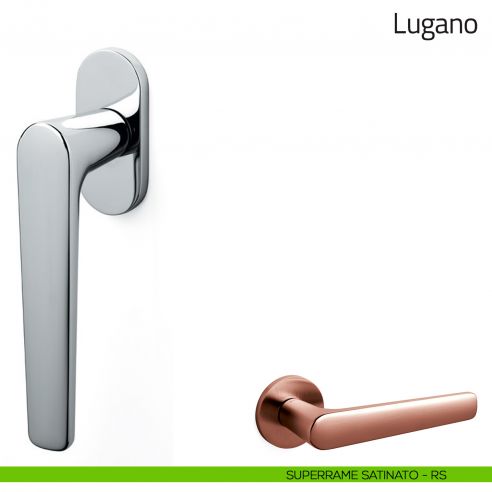 Maniglia per finestra martellina DK Lugano Olivari superrame satinato
