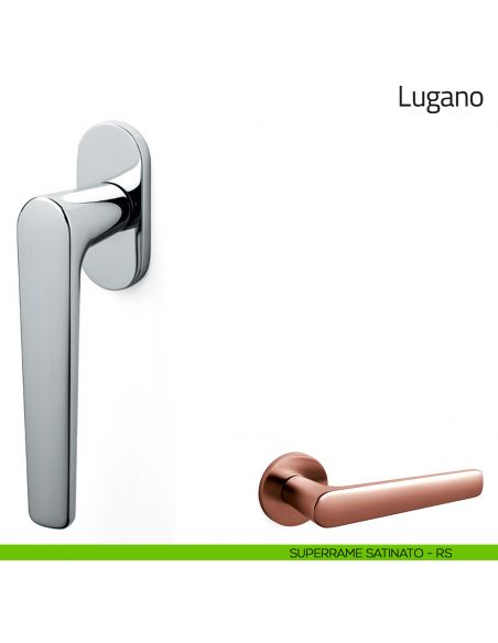 Maniglia per finestra martellina DK Lugano Olivari superrame satinato
