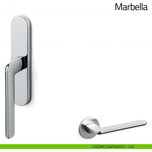 Maniglia per finestra cremonese Marbella Olivari cromo satinato