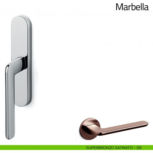 Maniglia per finestra cremonese Marbella Olivari superbronzo satinato
