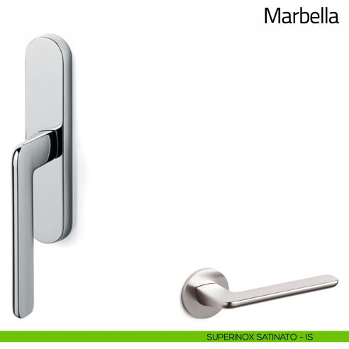 Maniglia per finestra cremonese Marbella Olivari superinox satinato