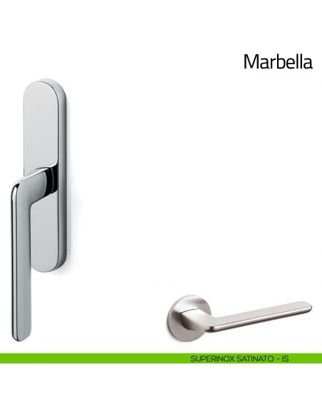 Maniglia per finestra cremonese Marbella Olivari superinox satinato