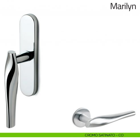 Maniglia per finestra cremonese Marilyn Olivari cromo satinato