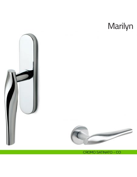 Maniglia per finestra cremonese Marilyn Olivari cromo satinato