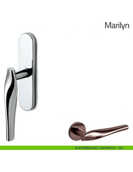 Maniglia per finestra cremonese Marilyn Olivari superbronzo satinato