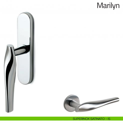 Maniglia per finestra cremonese Marilyn Olivari superinox satinato
