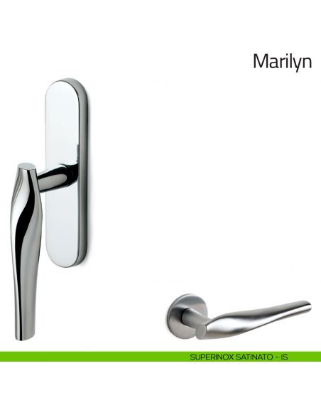 Maniglia per finestra cremonese Marilyn Olivari superinox satinato