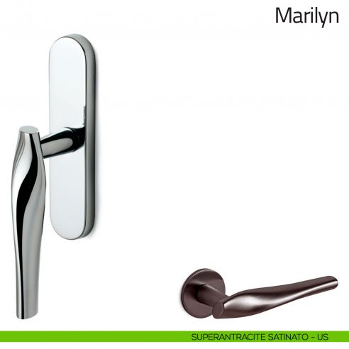 Maniglia per finestra cremonese Marilyn Olivari superantracite satinato