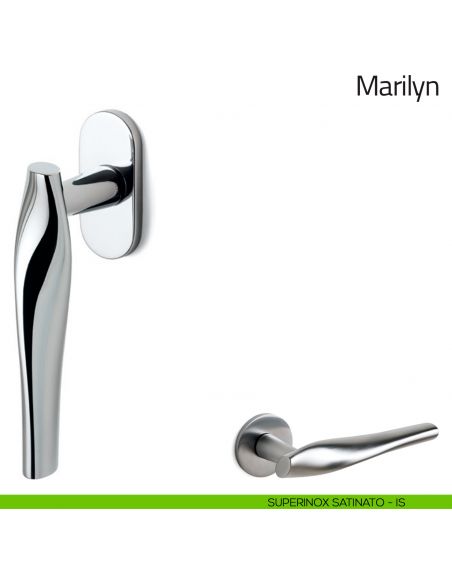 Maniglia per finestra martellina DK Marilyn Olivari bassa superinox satinato