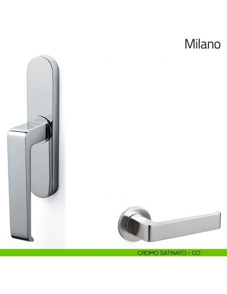 Maniglia per finestra cremonese Milano Olivari cromo satinato