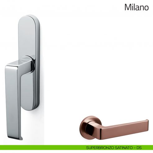 Maniglia per finestra cremonese Milano Olivari superbronzo satinato