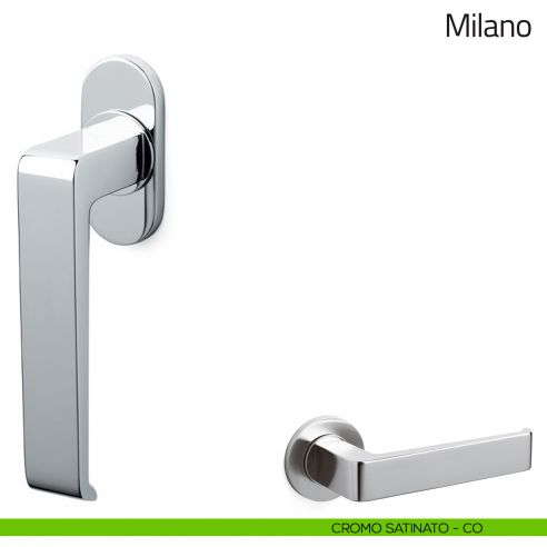 Maniglia per finestra martellina DK Milano Olivari cromo satinato