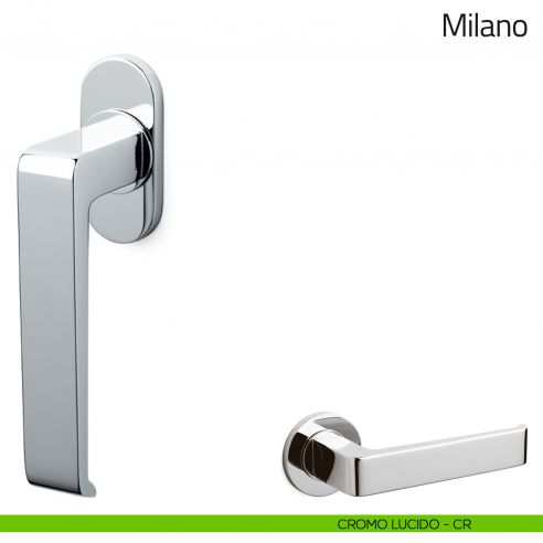 Maniglia per finestra martellina DK Milano Olivari cromo lucido
