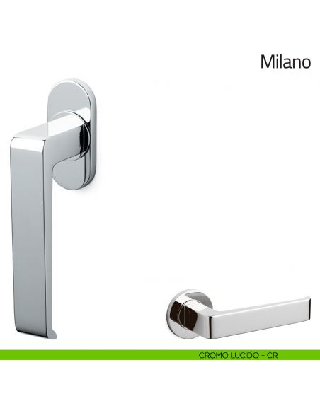 Maniglia per finestra martellina DK Milano Olivari cromo lucido