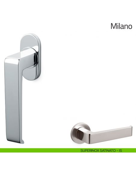 Maniglia per finestra martellina DK Milano Olivari superinox satinato