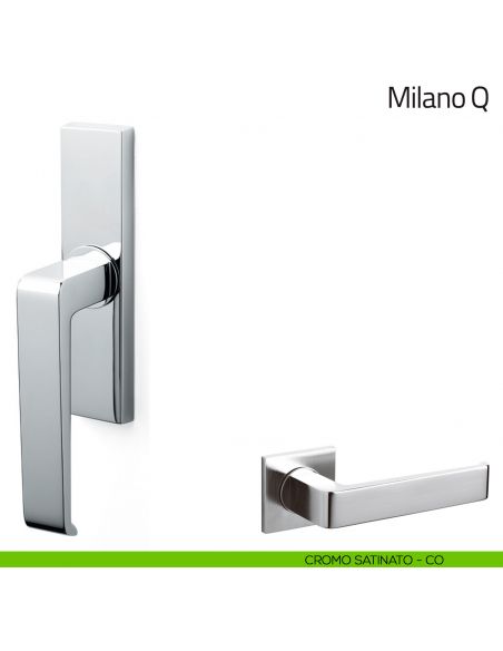 Maniglia per finestra cremonese Milano Q Olivari cromo satinato