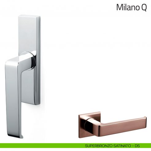 Maniglia per finestra cremonese Milano Q Olivari superbronzo satinato
