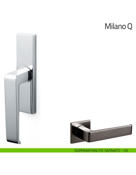 Maniglia per finestra cremonese Milano Q Olivari superantracite satinato