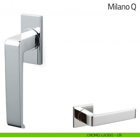 Maniglia per finestra martellina DK Milano Q Olivari cromo lucido