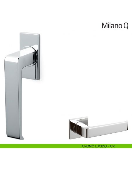 Maniglia per finestra martellina DK Milano Q Olivari cromo lucido
