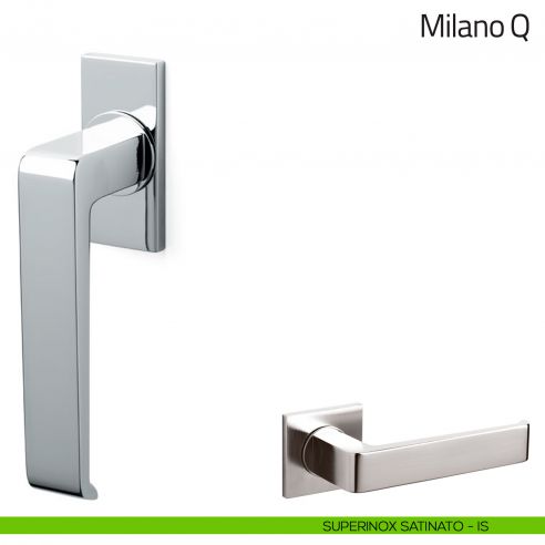 Maniglia per finestra martellina DK Milano Q Olivari superinox satinato
