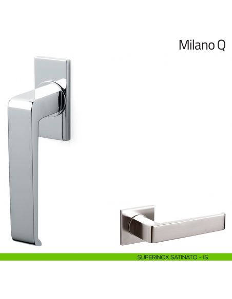 Maniglia per finestra martellina DK Milano Q Olivari superinox satinato