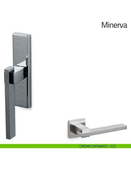 Maniglia per finestra cremonese Minerva Olivari cromo satinato