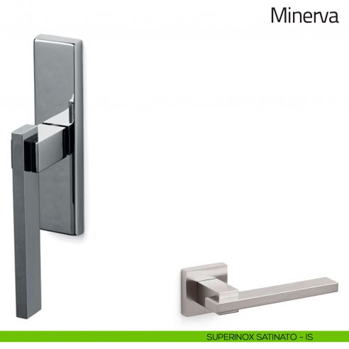 Maniglia per finestra cremonese Minerva Olivari superinox satinato