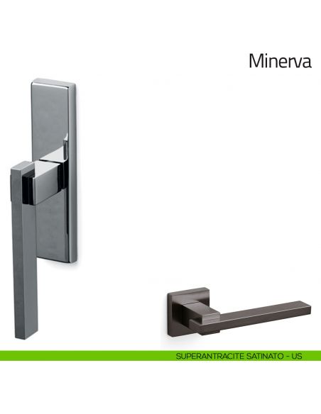 Maniglia per finestra cremonese Minerva Olivari superantracite satinato