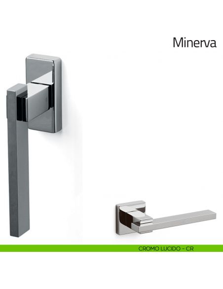 Maniglia per finestra martellina DK Minerva Olivari cromo lucido